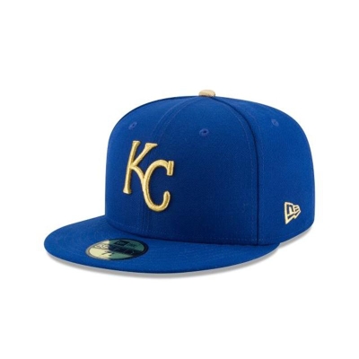 Blue Kansas City Royals Hat - New Era MLB Authentic Collection 59FIFTY Fitted Caps USA9735826